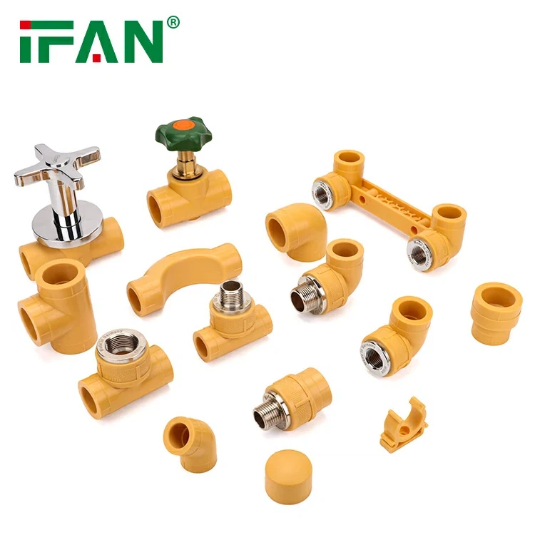 Žluté kování potrubí PPR